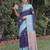 RAMA BLUE ART SILK JACUARD WORK SAREE WITH UNSTITCHED BLOUSE PIECE
