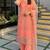 orange heavy soft net party wear embroidery sharara suit set