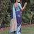 RAMA BLUE ART SILK JACUARD WORK SAREE WITH UNSTITCHED BLOUSE PIECE