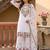 white heavy silk blend  party wear embroidery suit set