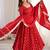 red heavy silk blend  party wear embroidery anarkali suit set