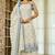 off white maska silk blend  party wear embroidery suit set