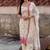 cream maska silk blend  party wear embroidery suit set