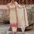 cream maska silk blend  party wear embroidery suit set