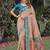 BEIGE ART SILK BANARASI JACUARD WORK SAREE WITH UNSTITCHED BLOUSE PIECE
