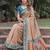 BEIGE ART SILK BANARASI JACUARD WORK SAREE WITH UNSTITCHED BLOUSE PIECE