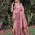 LIGHT PINK ART SILK BANARASI JACUARD WORK SAREE WITH UNSTITCHED BLOUSE PIECE