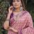 LIGHT PINK ART SILK BANARASI JACUARD WORK SAREE WITH UNSTITCHED BLOUSE PIECE