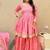 pink heavy silk blend  party wear embroidery anarkali suit set