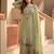 mahendi heavy silk blend  party wear embroidery suit set