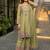 mahendi heavy silk blend  party wear embroidery suit set