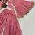 pink heavy silk blend  party wear embroidery anarkali suit set