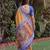 MUSTARD BLUE ART SILK BANARASI JACUARD WORK SAREE WITH UNSTITCHED BLOUSE PIECE