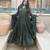 green heavy brocade party wear embroidery anarkali suit set
