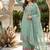 rama heavy silk blend  party wear embroidery suit set