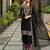 black heavy silk blend  party wear embroidery suit set