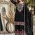 black heavy silk blend  party wear embroidery suit set