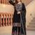 black heavy silk blend  party wear embroidery suit set