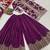 purple heavy silk blend  party wear embroidery sharara suit set