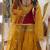 red faux georgette party wear embroidery sharara suit set