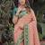 PEACH GREEN ART SILK BANARASI JACUARD WORK SAREE WITH UNSTITCHED BLOUSE PIECE