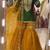 green faux georgette party wear embroidery sharara suit set