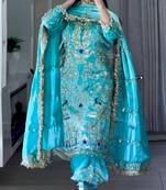 rama natural crep party wear embroidery suit set