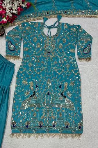 rama natural crep party wear embroidery suit set