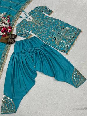 rama natural crep party wear embroidery suit set 4
