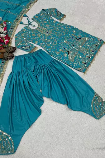 rama natural crep party wear embroidery suit set