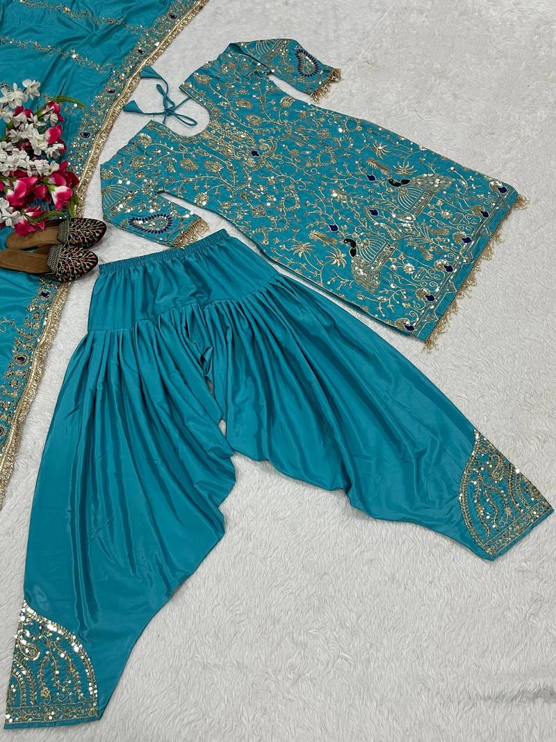rama natural crep party wear embroidery suit set