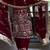 red natural crep party wear embroidery suit set