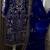blue natural crep party wear embroidery suit set