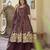 red georgette party wear embroidery anarkali suit set