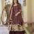 red georgette party wear embroidery anarkali suit set