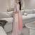 pink silk blend party wear embroidery sharara suit set