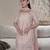 pink silk blend party wear embroidery sharara suit set
