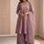 lavender silk blend  party wear embroidery suit set
