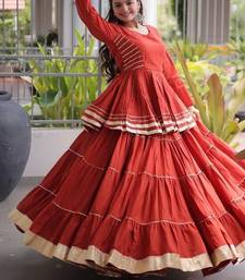 Women's Cora Cotton With Attractive Gota-Patti & Lace work Lehenga Choli SET-full stitched free size