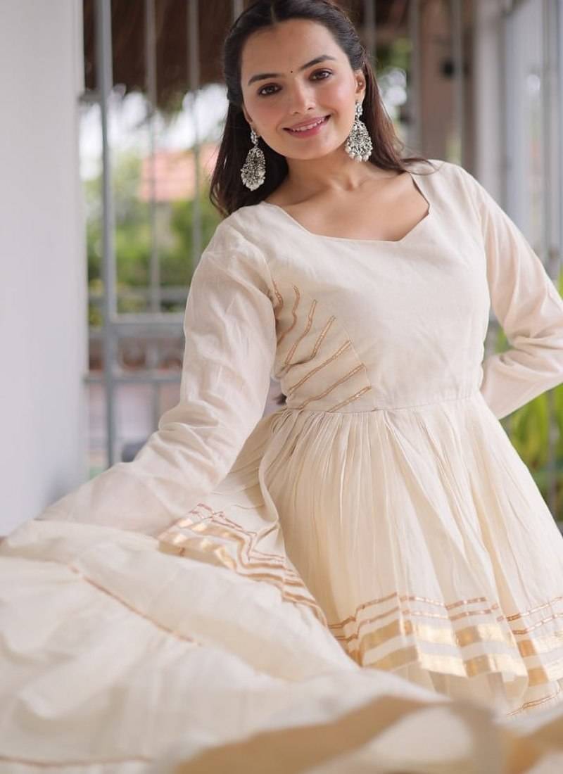 Women's Cora Cotton With Attractive Gota-Patti & Lace work Lehenga Choli SET-full stitched free size