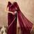 Maroon Color Embroidery And Sequence Work Silk Blend Saree