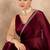 Maroon Color Embroidery And Sequence Work Silk Blend Saree