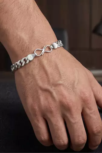 Brass platinum plated bracelet for women