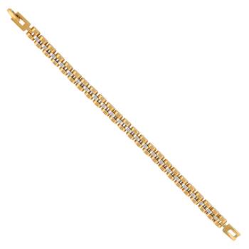 Brass dual tone thick heavy bracelet for men women 3