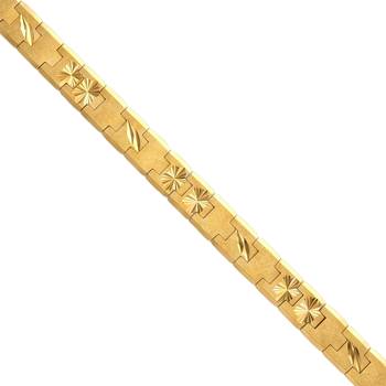 Brass micron buff gold finish stylish bracelet for men women 2