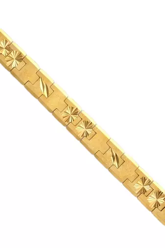 Brass micron buff gold finish stylish bracelet for men women