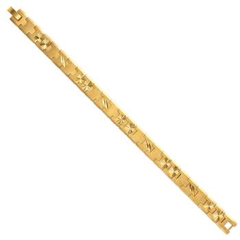 Brass micron buff gold finish stylish bracelet for men women 3