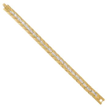 Brass dual tone gold plated bracelet for men women 3