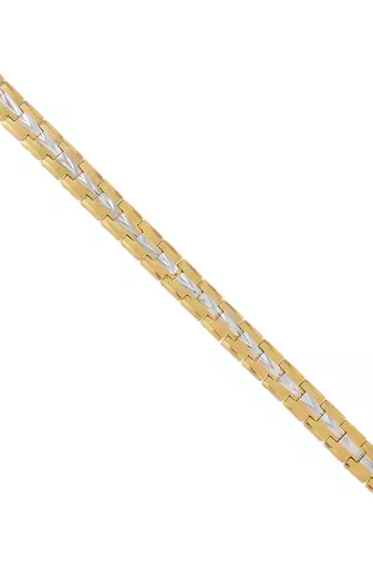 Brass dual tone gold plated bracelet for men women