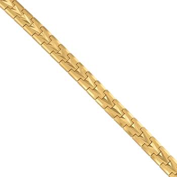 Brass micron buff gold finish stylish bracelet for men women 2
